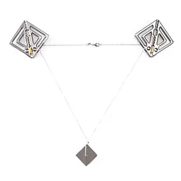 Затискачі для сосків з легкою підвіскою LOCKINK Adjustable Nipple Clamps with Light Pendant, сріблясті