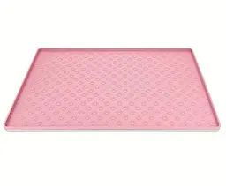 Силіконовий килимок під миску для собак та котів EcoToys рожевий 48х30 см 800315