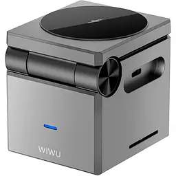 Бездротовий зарядний пристрій WiWU Wi-W030 3in1 Wireless Charger with MagSafe Black [121107] - мініатюра 4