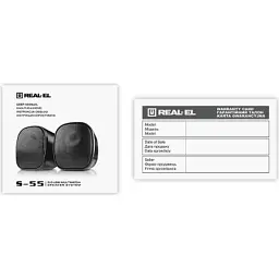 Акустична система REAL-EL S-55 Black (EL121100014) - мініатюра 6