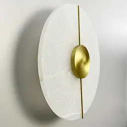 Неймовірне бра з білим мармуром у латунному каркасі Line F W 37G/1 S - мініатюра 6