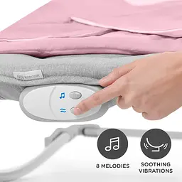 Шезлонг-гойдалка Kinderkraft Felio 2 Peony Rose сірий з рожевим KBFELI20PNK0000 (00-00305172) - мініатюра 7
