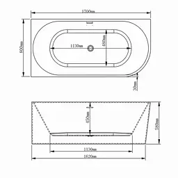Лівостороння кутова акрилова ванна VBI Nordend 150x75, біла VBI-070715L - мініатюра 7