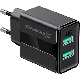 Зарядний пристрій Grand-X 5V 2,1A Black + cable USB-Lightning (CH15LTB) - мініатюра 2