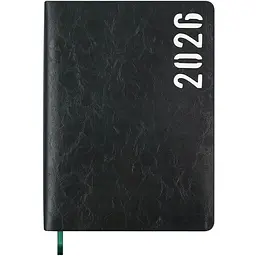 Щоденник датований Buromax Mind 2026 A5 штучна шкіра зелений (BM.21152-04)