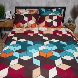 Комплект постільної білизни Moon&Star Микросатин Premium Modern Chaos Двоспальний 175х210 наволочки 2х70х70 - мініатюра 4