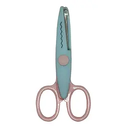 Дитячі ножиці 80685(Turquoise-Pink) з фігурним лезом