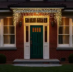 Новорічна гірлянда вулична Бахрома GarlandoPro 6 м 105 LED білий провід Жовте світло 6МWY - мініатюра 2