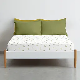 Простирадло Cosas на резинці 90х200х25 olive leaf, зелений (FoliageWillowGreen_90x200x25) - мініатюра 3