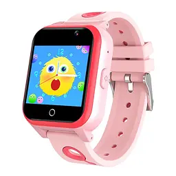 Розумний дитячий годинник Lemfo A9 з GPS, сім картою, 4G LTE, подвійною камерою, прослуховуванням, ліхтариком, відеозвʼязком, 8 ГБ пам'яті та кнопкою SOS Рожевий - мініатюра 3