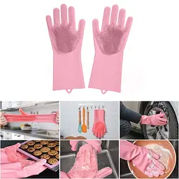 Силіконові рукавички Better Glove універсальні з ворсинками-щітками - мініатюра 3