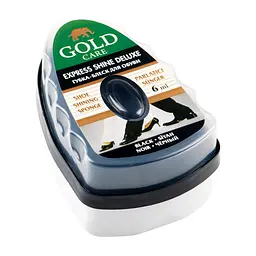 Губка для взуття GoldCare Експрес-блиск Чорна із запаскою 6 мл (8697704020759)