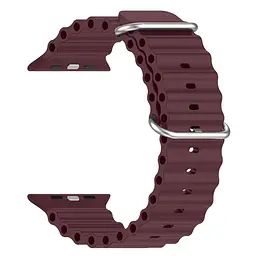 Силіконовий ремінець на смарт-годинник для Apple Watch 38,40,41,42 mm, Ocean Band, wine red, зі зручною застібкою, для годинника епл вотч, спортивний, ArmorStandart (ARM74241)