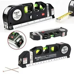 Лазерний рівень із вбудованою рулеткою Laser Level Pro 3 Нівелір будівельний - мініатюра 2