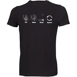 Футболка Fram Eat climb sleep repeat M Чорна (1044-id_7833)