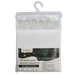 Шторка для ванної кімнати Eco Fabric Піка 180*180 см білий (EF-1801-WH)