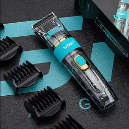 Машинка для стрижки волосся VGR V-695 LED-дисплей акумуляторна 10W Grey - мініатюра 4