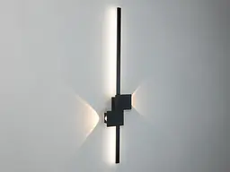 Світильник настінний LED Diasha 1552/800BK, 25W, 1375 лм, 80 см, чорний метал, сучасний стиль, IP20