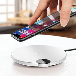 Бездротовий зарядний пристрій Baseus LED Display Wireless Charger 10W WXSX-02 White - мініатюра 8