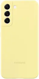 Оригінальний силіконовий чохол для Samsung Galaxy S22 PLUS Silicone Cover Butter Yellow EF-PS906TYEGRU SM-906 - мініатюра 1