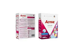 Пральний порошок ACTIVE 400 г Color з ароматом свіжості