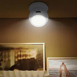 Світильник настінний LED SmartLight ML-03, з датчиком руху, акумуляторний, білий, 3 Вт, 9×7.5×7.5 см - мініатюра 4
