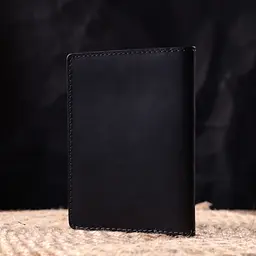 Стильна обкладинка на військовий квиток у вінтажній шкірі Карта Grande Pelle 16780 чорна - мініатюра 8