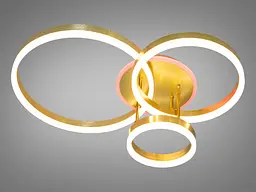 Люстра стельова LED Diasha 8174/3G, 75W, 3200K-6500K, золото, сучасний стиль для дому - мініатюра 2