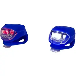 Ліхтар блимавка комплект Good Bike Silicon LED в силіконовому корпусі 2 шт. сині (92325Blue-IS)
