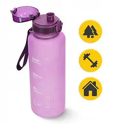 Пляшка для води 4FIZJO спортивна 1000 мл Pink (P-5905973403764) - мініатюра 5