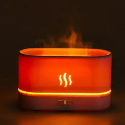 Ультразвуковий зволожувач повітря Flame Aroma Diffuser Білий, аромадифузор з підсвіткою (NS) - мініатюра 6