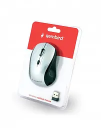 Миша бездротова Gembird MUSW-4B-02-BS Black/Silver USB - мініатюра 3