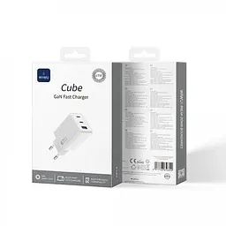 Адаптер - блок зарядний - пристрій WIWU Cube 67W 2C+A GaN Fast Charger Wi-G026 - мініатюра 4