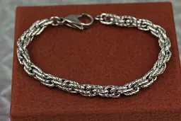 Браслет Xuping Jewelry корда 19.5 см 6 мм сріблястий