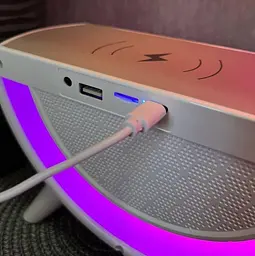 Бездротова портативна колонка з підсвічуванням Bluetooth 5.2, Wireless Charging, акумулятор, TF Card, USB Type-C - мініатюра 8