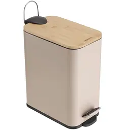 Відро для сміття Ardesto Minimalism з педаллю 5 л бежеве (ARHB3605TB)