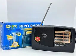 Радіоприймач Kipo KB-408AC портативний AM/FM/SW з акумулятором та мережевим живленням - мініатюра 3