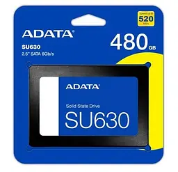 Твердотільний накопичувач SSD Adata 480Gb, Ultimate SU630, SATA3, 2.5", 3D QLC, 520/450 МБ/с ADATA teh0019846 - мініатюра 2
