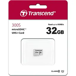 Карта пам'яті Transcend microSDHC 300S 32 GB UHS-I Class 10 [TS32GUSD300S] [34119] - мініатюра 2