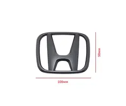 Емблема решітки задня для Honda матова Чорна 108х90 мм Пластик (на скотчі та 2 вусики) (Завод) - мініатюра 2