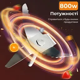 Блендер подрібнювач стаціонарний Sokany SK-186 портативний блендер із чашею 1,5л - мініатюра 7