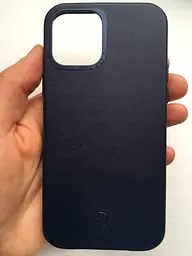 Оригінальний шкіряний чохол Decoded Leather Case для Apple iPhone 12 Pro Matt Navy Blue - мініатюра 5