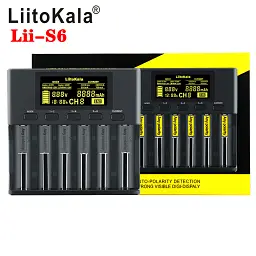 Зарядний пристрій LiitoKala Lii-S6 для акумуляторів АА, ААА, 18650, 21700, 26650 Li-ion, Ni-MH, Ni-Cd, LiFePO4 (19417) - мініатюра 3