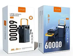 Повербанк WUW-TUGII Y106 Powerbank портативний акумулятор швидка зарядка 60 000 mAh LED-індикація Чорний - мініатюра 8