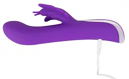 Вібратор-кролик Sweet Smile Rechargeable Rotating 23 см фіолетовий - мініатюра 7