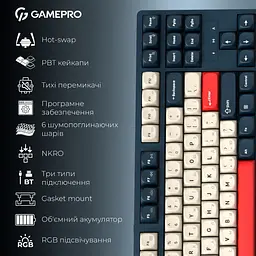 Клавіатура GamePro Asgard Ragnar Blue (MK285BL) [152955] - мініатюра 17
