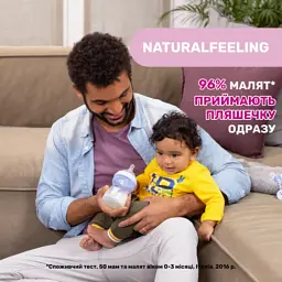 Пляшечка для годування Chicco Natural Feeling Color 150 мл 0 м + Блакитна (81311.20) - мініатюра 5
