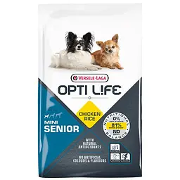 Сухий суперпреміум корм Opti Life Senior Mini Опті Лайф Сеньйор для літніх собак міні порід, Курка 7.5 кг (311608)