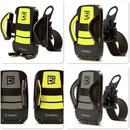 Велотримач Remax RM-C08 Phone Holder for Bicycle чорно-жовтий - мініатюра 6