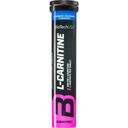 Карнітин BiotechUSA Effervescent L-Carnitine Blueberry-raspberry 500 мг 20 таблеток